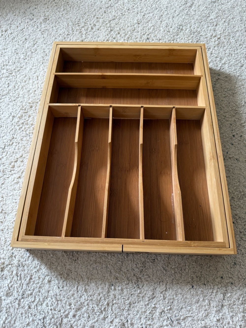 Bamboo Cutlery and Utensil Drawer Organizer - Natural
